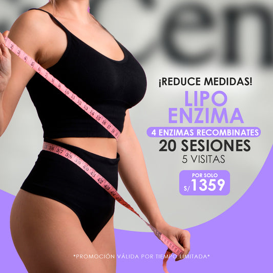 Lipolaser con Enzimas 4 cocteles de + 20 sesiones